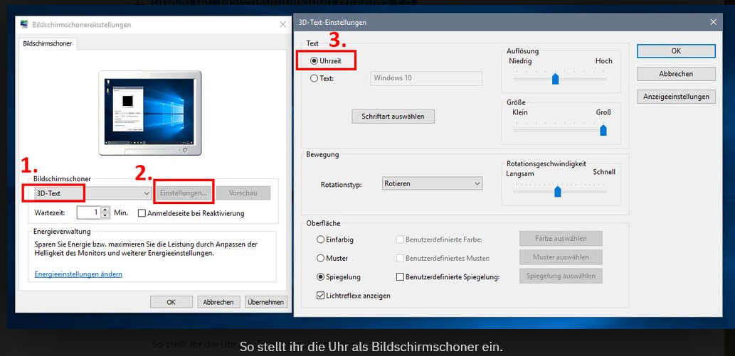 Uhrzeit Windows 10?