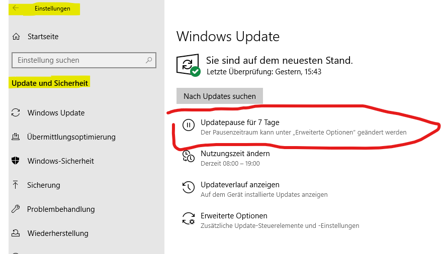kaputes windows update(windows 10)?