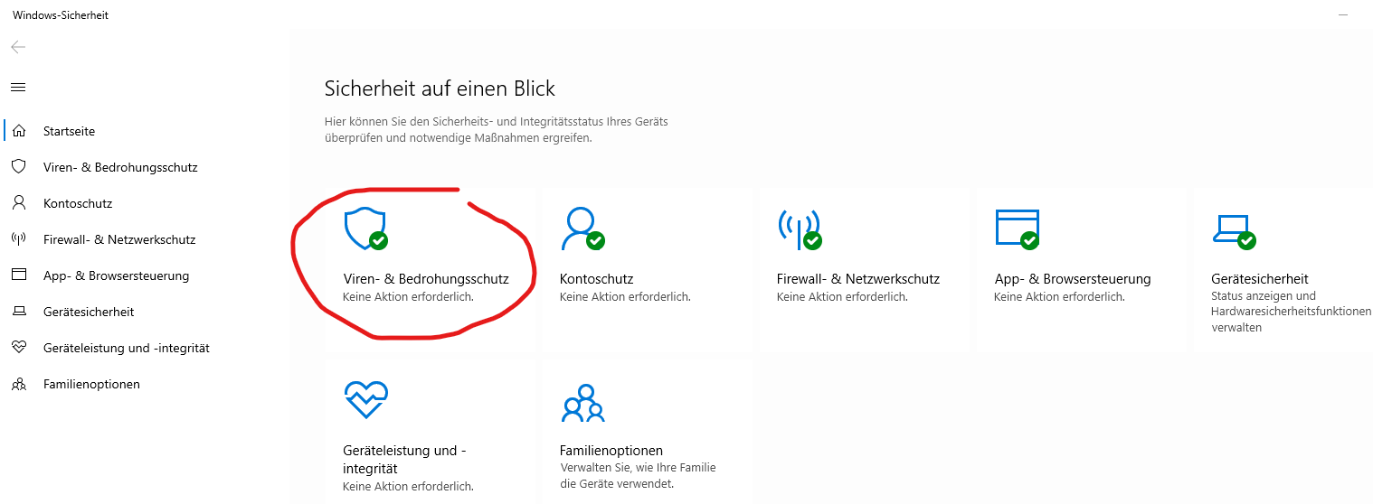 Viren-Bedrohungsschutz