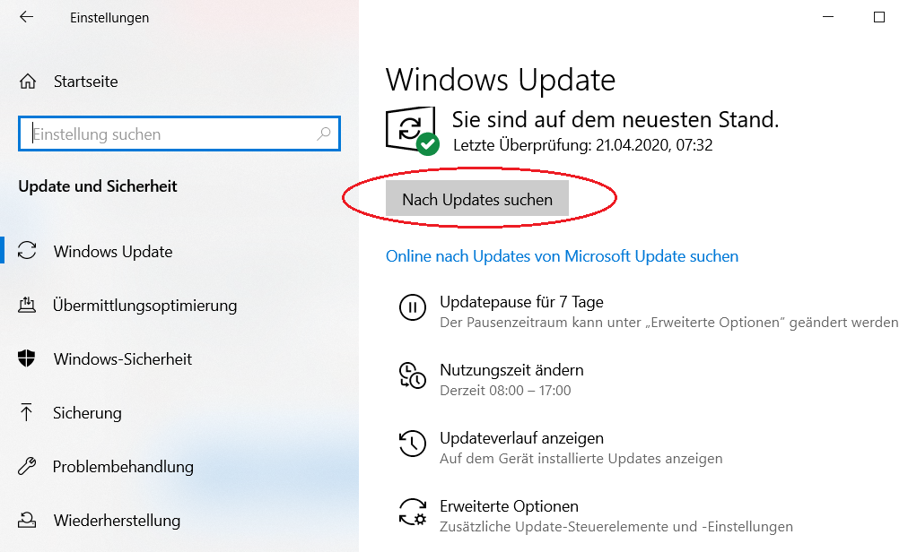 Windows betriebssystem updaten?