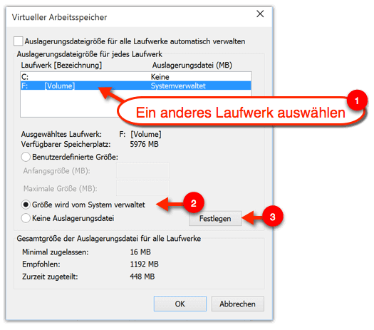Page.sys verschieben funktionniert nicht?