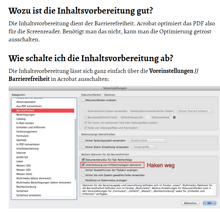 Adobe Reader muss jedes Dokument zum lesen vorbereiten?