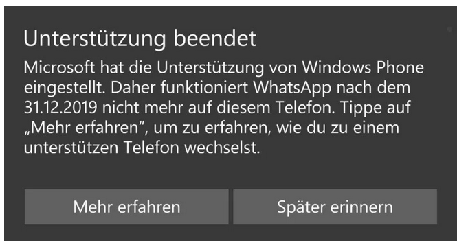 WhatsApp Business auf dem Nokia Lumia 930