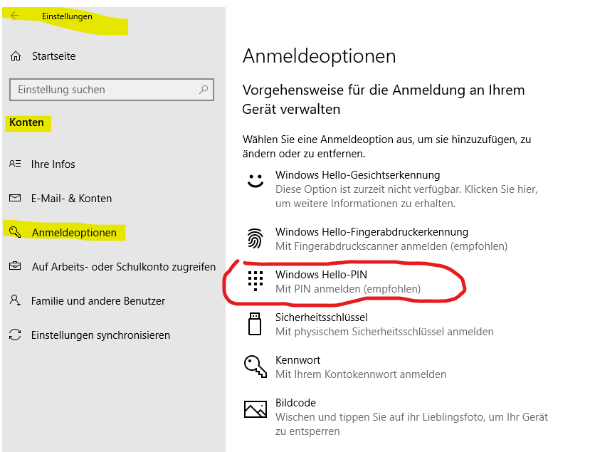 Windows 10 Anmeldung, Passworteingabe ohne Enter Taste zu drücken