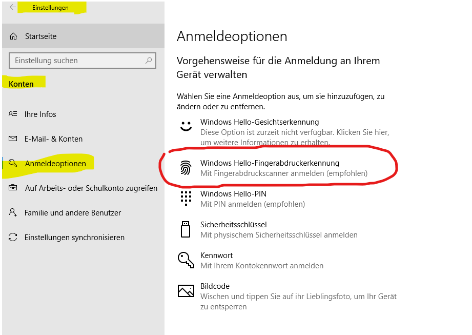 Fingerabdruck Funktioniert nichtmehr!