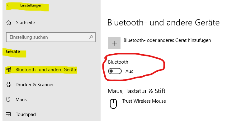 Bluetooth Verbindungen