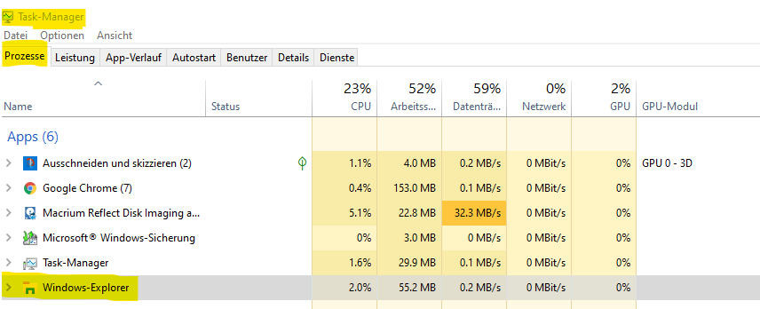 Explorer Win 10 funktioniert nicht, was tun?