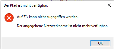 Netzlaufwerk macht Probleme bei automatischer Verbindung