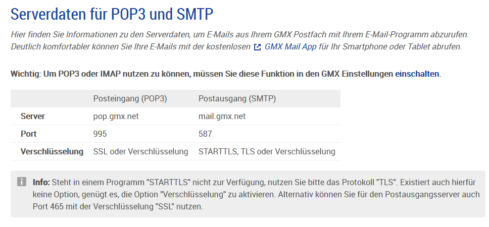 Windows Mail lädt keine Mails von GMX Konto?