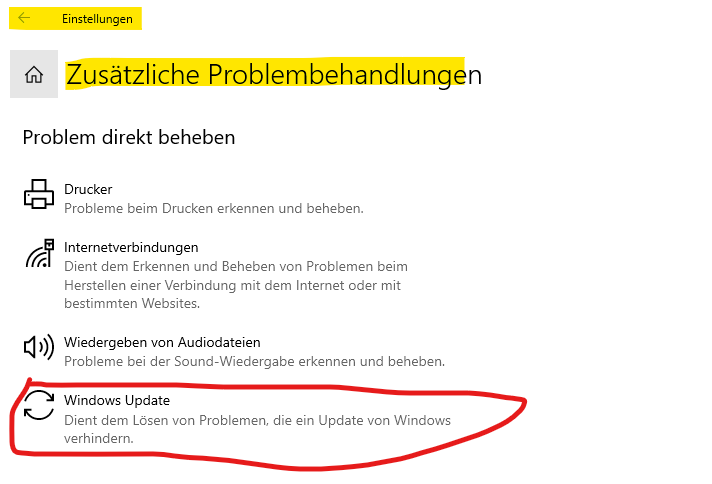 Update schlägt immer wieder fehl.