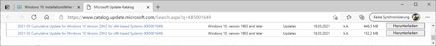 Update-Fehler 0x800f081f