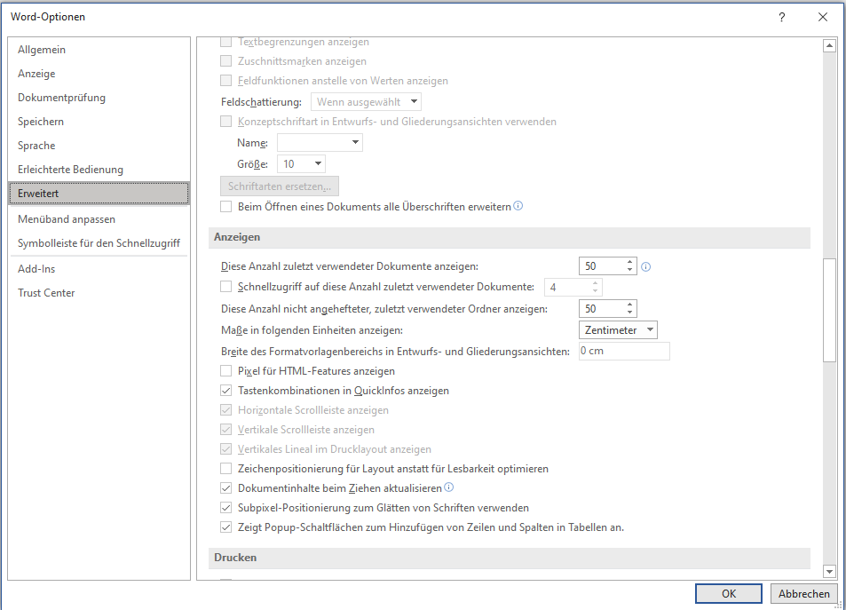 MS Office - Zuletzt verwendete Dokumente verschwinden täglich seit 19.03.?