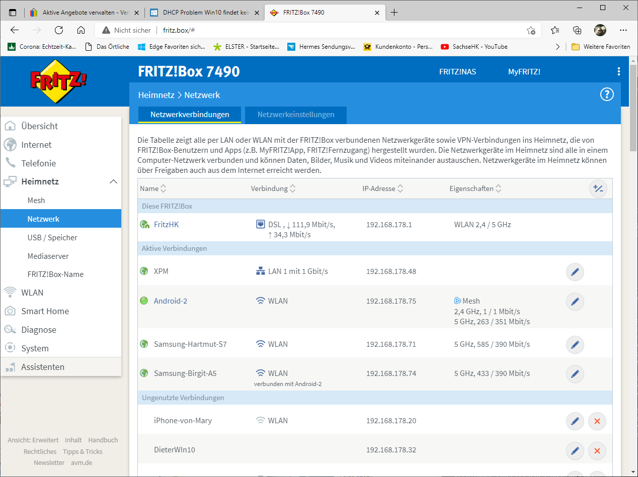 DHCP Problem Win10 findet kein Netzwerk