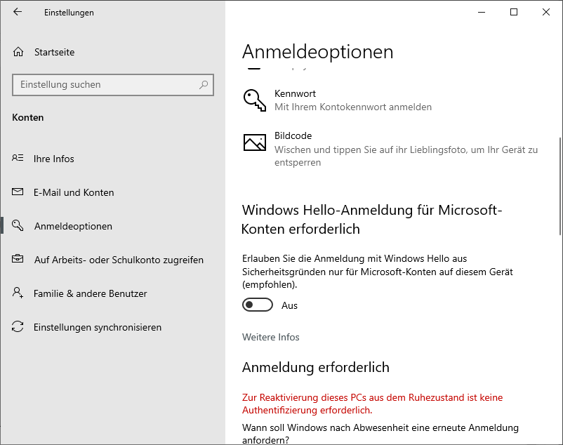 Kennwort bei Start
