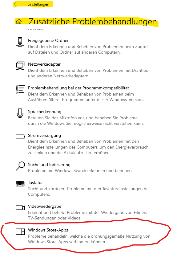 Windows Store lädt nicht herunter