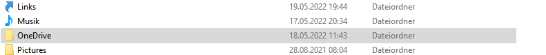 Falschdarstellung Onedrive Ordner in meinem Benutzerordner bei HP Laptop