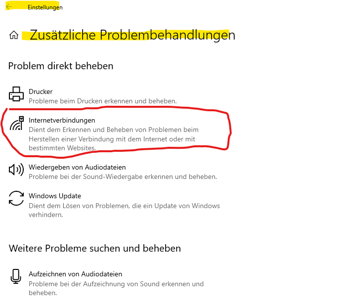 Probleme bei der Verbindung mit manchen Diensten oder Webseiten