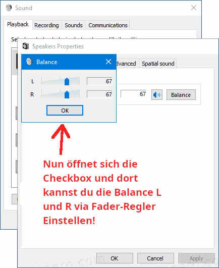 Wie kann ich die linken/rechten Audiokanäle unter Windows 10 ändern?