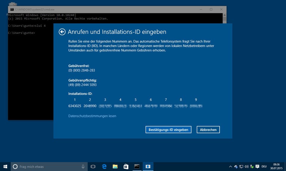 Windows 10 lässt sich nach Hardwareänderung nicht reaktivieren (Fehlercode: 0xc004C003)
