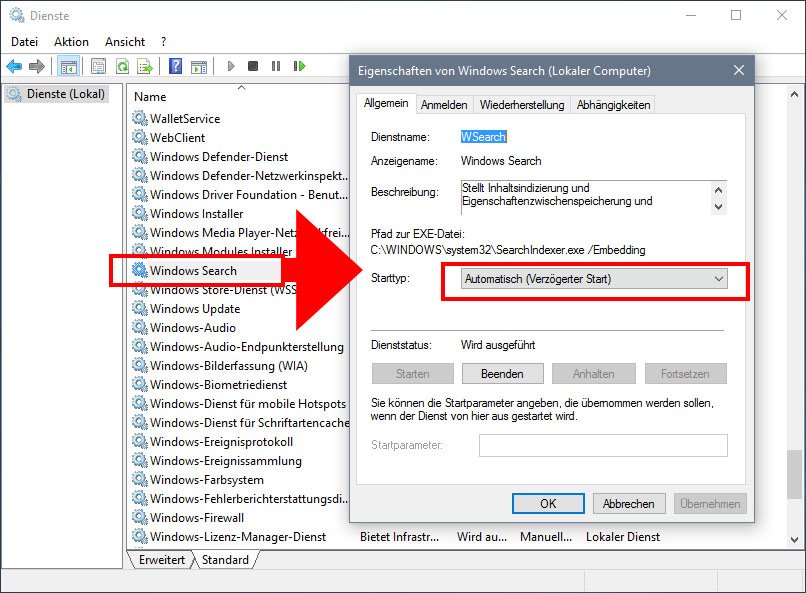 Die Indizierung funktioniert nicht - Windows 10