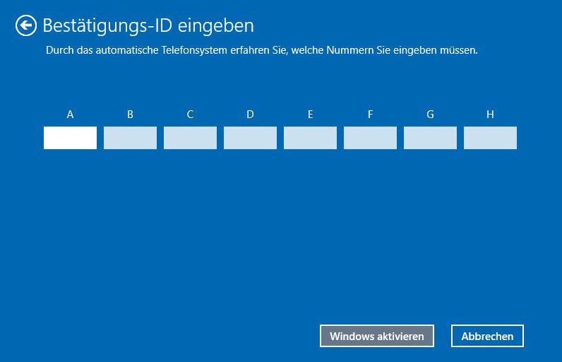 Windows 10 Pro Aktivierung nach HW-Wechsel