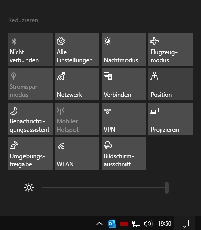 Wie setzt man den Helligkeitsregler bei Windows 11 auf die Taskleiste?