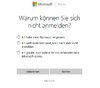 warum ich kann nich anmelden mein Microsoft Konto ?