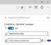 Startseite für Edge festlegen
