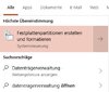 Warum kann ich die Datenträgerverwaltung nicht mit der Suche öffnen?