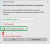Netzwerkanmeldeinformationen