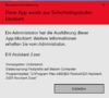 Bisher laufende App plötzlich gesperrt