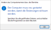 'Arbeitsgruppe nicht änderbar